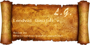 Lendvai Gusztáv névjegykártya