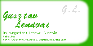 gusztav lendvai business card
